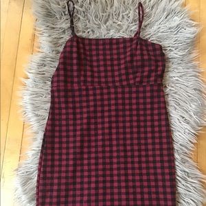 FOREVER21 black and red plaid dress